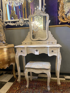 French Style Distressed Dressing Table - SOLD