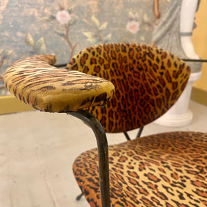 Funky Vintage Leopard Print Chair - SOLD