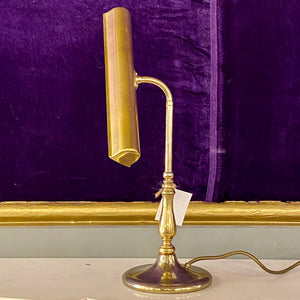 Vintage Polished Brass Desk Lamp - SOLD