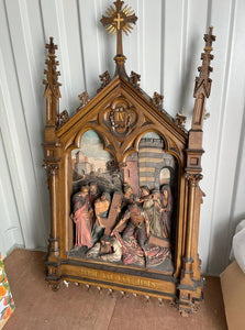 Set of Magnificent Antique Stations of the Cross