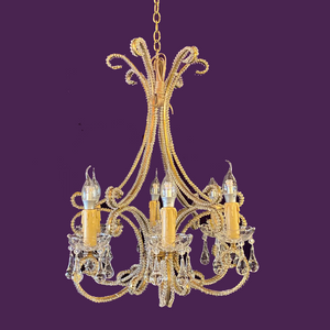 Beaded Italian Style Chandelier - SOLD