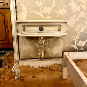 Distressed French Style Queen Bed With Side Tables - SOLD